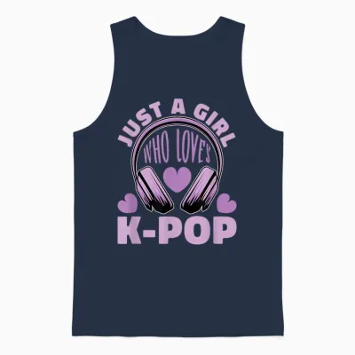 K-Pop - South Korean Pop Unisex Tank Top - Navy