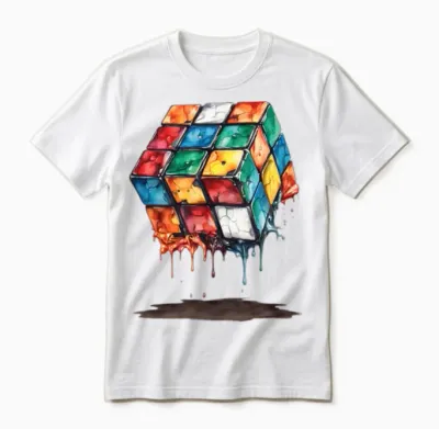 Melting Cube Unisex T-Shirt - White