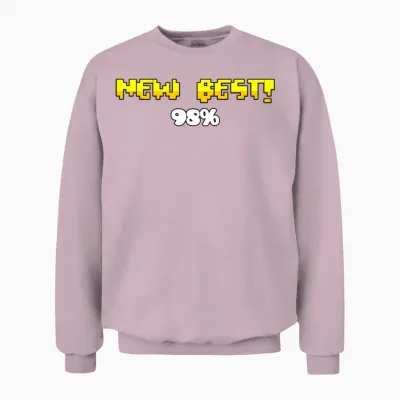 Geometry Dash Rage 98% Unisex Sweatshirt - Light Pink