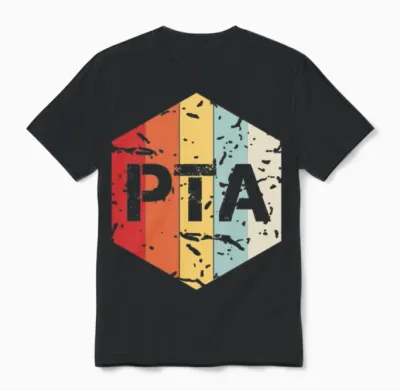 Retro Pta Unisex T-Shirt - Black