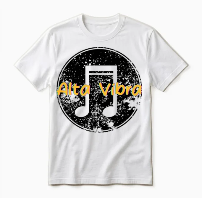 Alta Vibra Neon Script Unisex T-Shirt in White