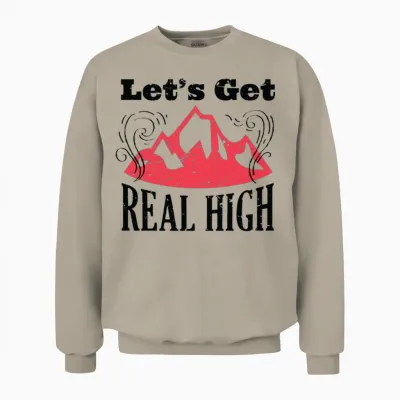 Mountains Hiking Camping Climbing Mountains Hiking Unisex Sweatshirt - Sand