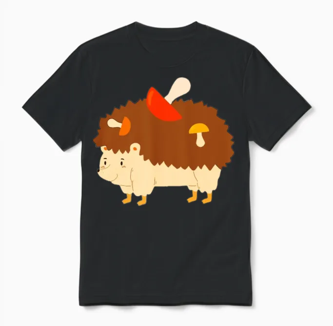 Funny Mushroom Unisex T-Shirt in Black