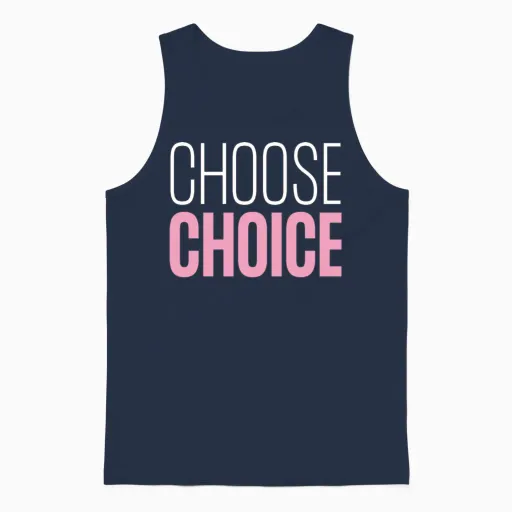 Choose Choice Retro Unisex Tank Top in Navy