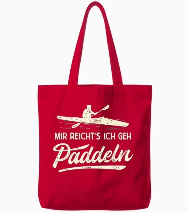 Mir Reichts Ich Geh Paddeln Paddelboot Lustiges Kajak Tote Bags in Red