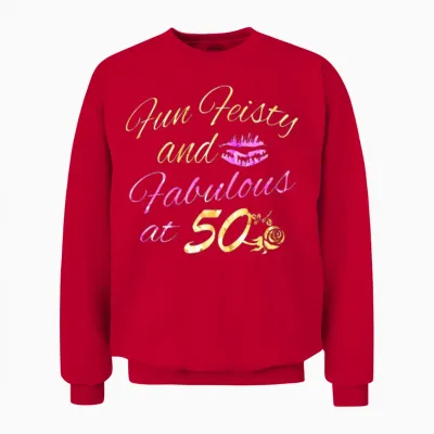 50th Birthday Designs Unisex Sweatshirt - Red