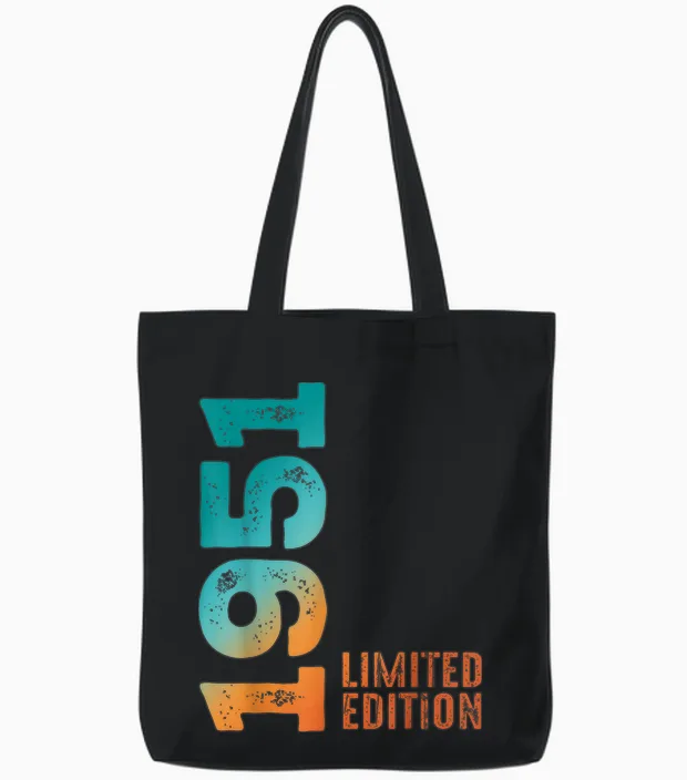 Anniversaire 1951 édition Limitée 1951 Tote Bags in Black