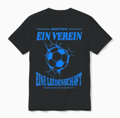 Rostock Football Fan Unisex T-Shirt - Black