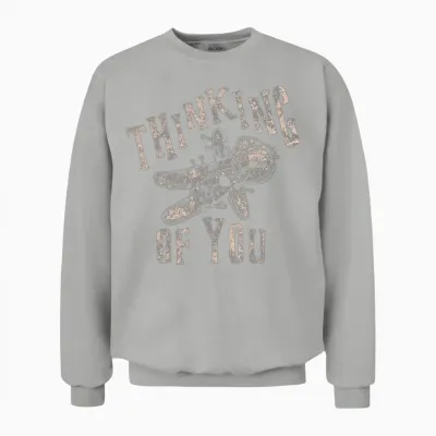 Thinking of You Funny Unisex Sweatshirt - Ash
