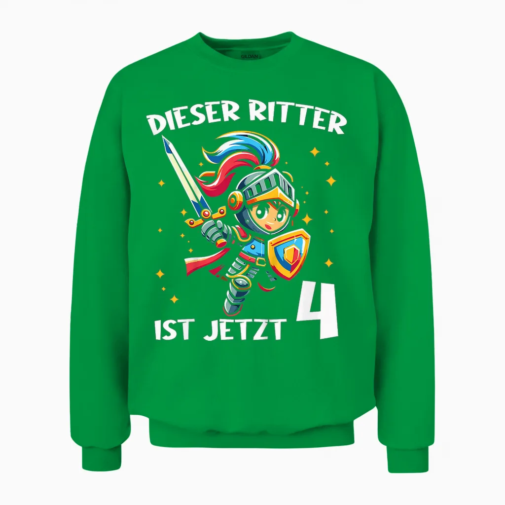 4. Geburtstag Dieser Ritter Ist Jetzt 4 Jahre Junge Unisex Sweatshirt in Irish Green