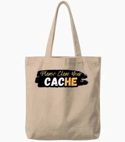 Please Clear Your Cache Tote Bags - Natural