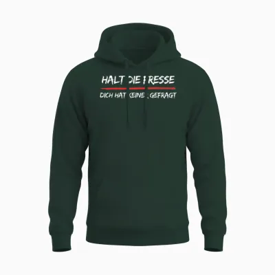 "halt Die Fresse Dich Hat Keiner Gefragt Funny T-Shirt, Black Unisex Hoodie - Forest