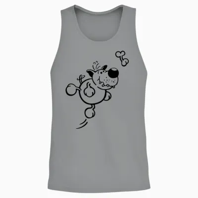 Happy Dog Unisex Tank Top - Sport Grey