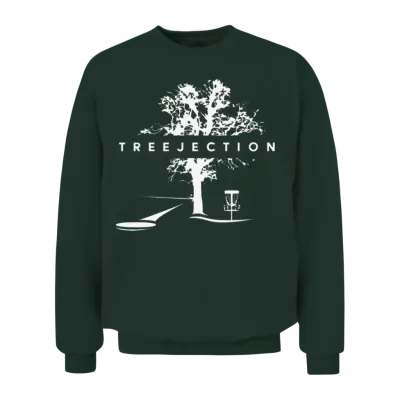 Treejection Disc Golf Funny Disc Golf Player Appar Unisex Sweatshirt - Forest