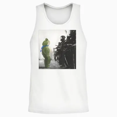 Portland Frog Protest Unisex Tank Top - White