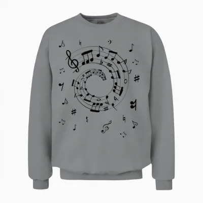 Music Notes Unisex Sweatshirt - Sport Grey
