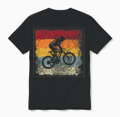 Mountainbike Retro Unisex T-Shirt - Black