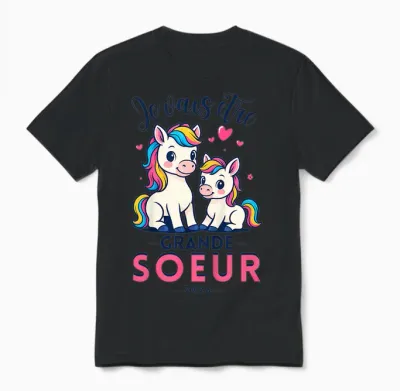 Child Future Big Sister 2026 Daughter Future Sister Announcement Gift Unisex T-Shirt - Black