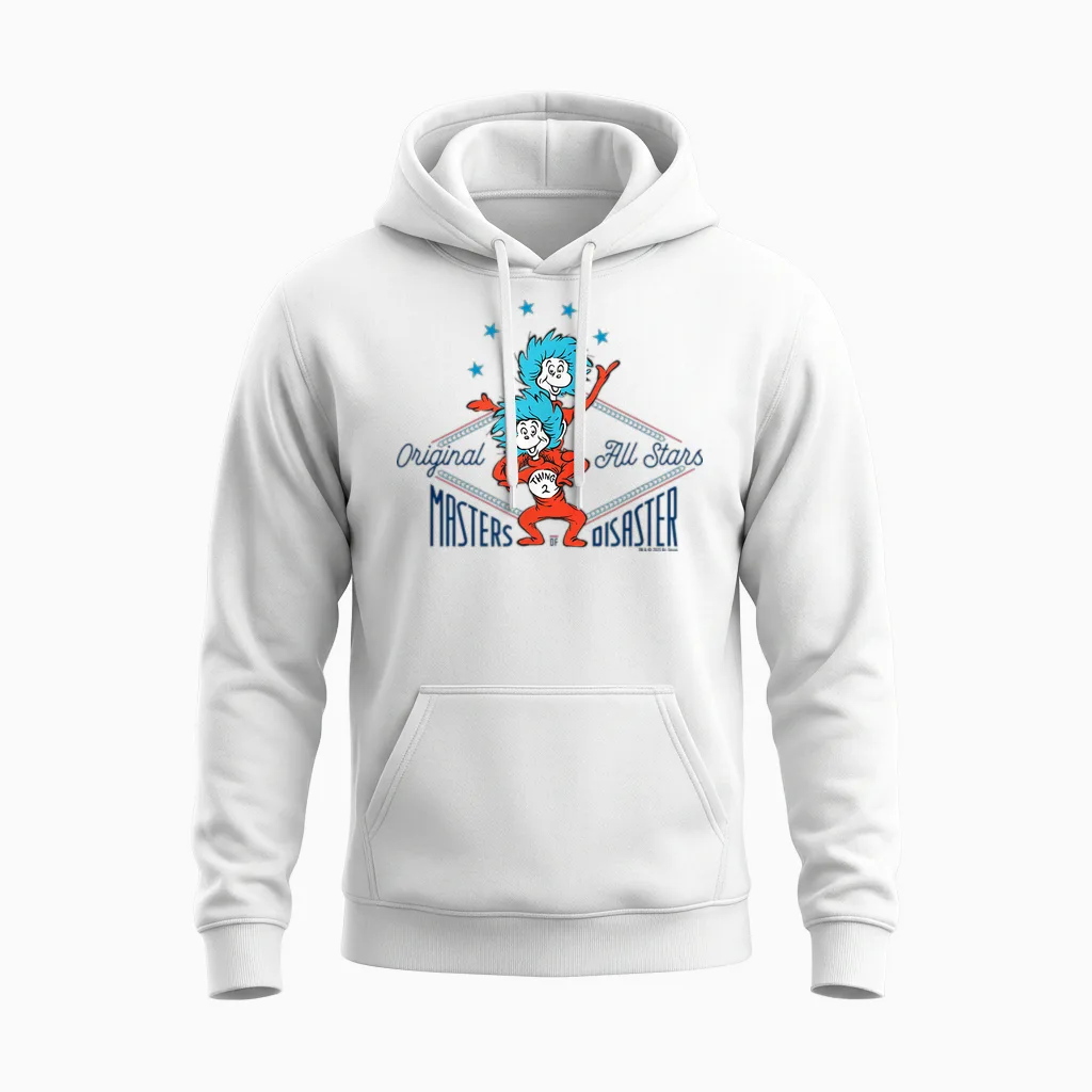 The Cat in the Hat Master of Disaster Officially Licensed Unisex Hoodie in White