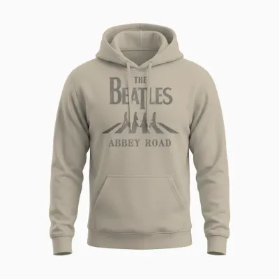 The Beatles - Abbey Road Silhouette Unisex Hoodie - Sand