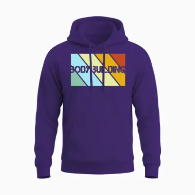Body Building Retro Unisex Hoodie - Purple
