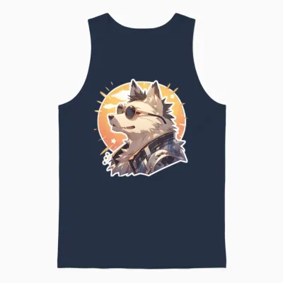 Dogs Pet Dog Owner Dog Lover Animal Unisex Tank Top - Navy