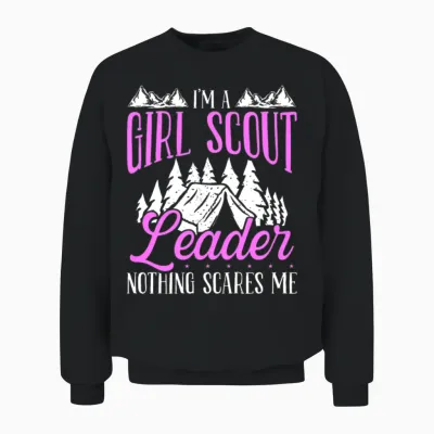 Girl Scout Leader Funny Scouting Club Scouts Unisex Sweatshirt - Black