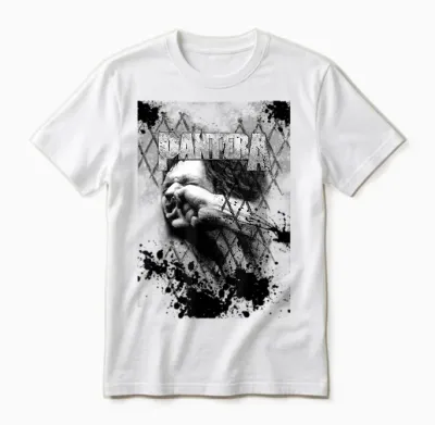 Pantera Offizielle Vulgär T-Shirt - Klassisch, Schwarz, Unisex, Kurzarm, S Unisex T-Shirt - White