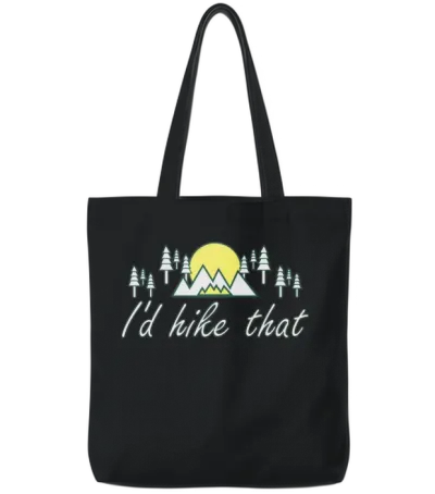 Take a Hike, Hiking Lover, Adventure, Nature. Tote Bags - Black