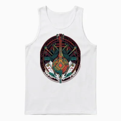 Banjo Guitar Guitarist Banjo Player Music Lover Unisex Tank Top - White
