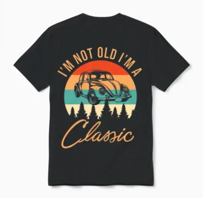 Retro Fashion Unisex T-Shirt - Black