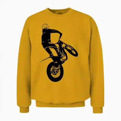 Motorcycle Trial Unisex Sweatshirt - Gold