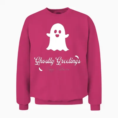 Ghostly Greetings Unisex Sweatshirt - Heliconia