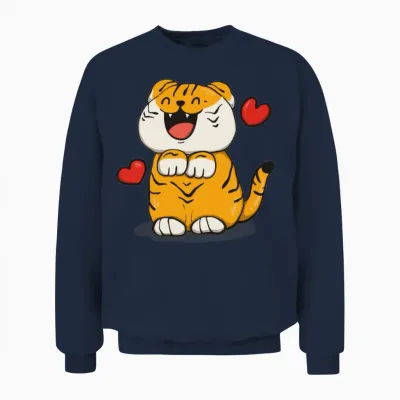 Tiger Funny Unisex Sweatshirt - Navy