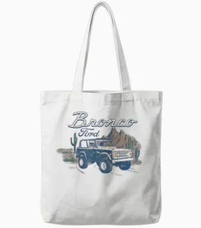 Ford - Bronco Suv Outdoor Desert Landscape Tote Bags - White