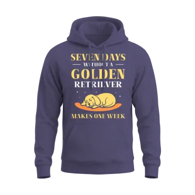 Seven Days Without a Golden Retriever Unisex Hoodie - Heather Sport Dark Navy