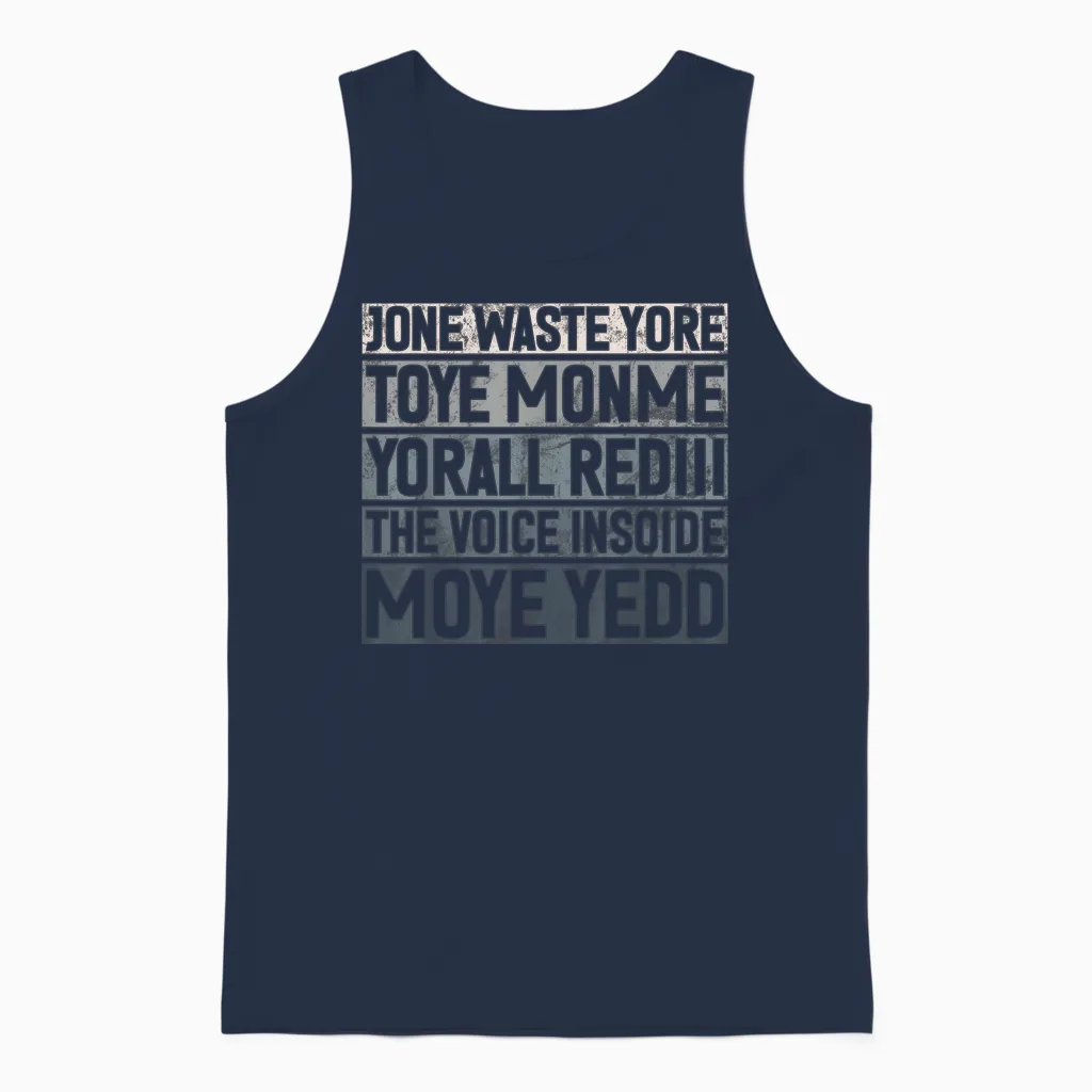 Jone Waste Yore Toye Monme Yorall Rediii Lustiger Witz Humor Unisex Tank Top in Navy