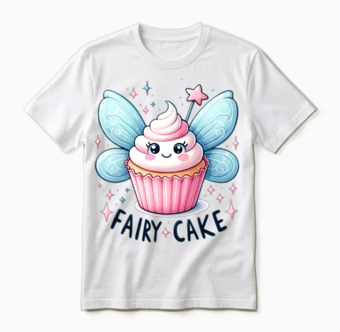 Funny Fairy Cake Unisex T-Shirt in White