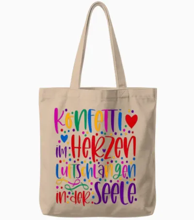 Confetti in the Heart Carnival Party Outfit Carnival Fancy Dress Tote Bags - Natural