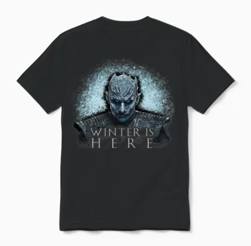 Game of Thrones Night King Winter Is Here Unisex T-Shirt in Black