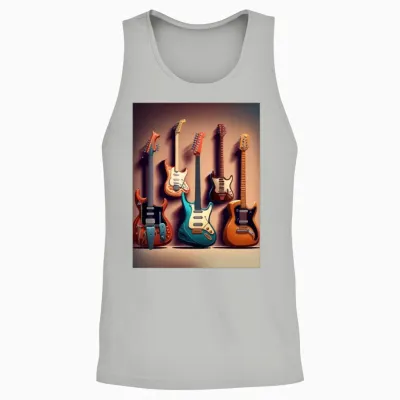 Electric Guitar Collection Cool Electric Guitars Unisex Tank Top - Ash