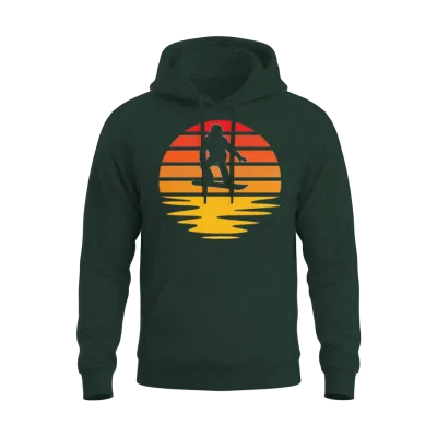 Snowboarding Retro Unisex Hoodie - Forest