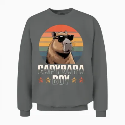 Funny Capybara Unisex Sweatshirt - Graphite Heather