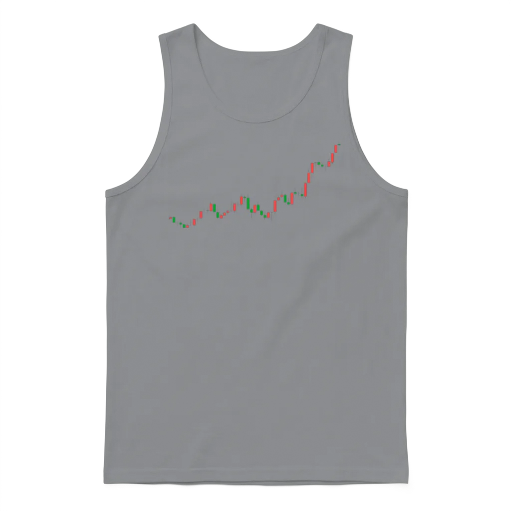 Candlestick Charts Unisex Tank Top - Sport Grey