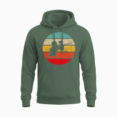 Paintball Retro Unisex Hoodie - Military Green
