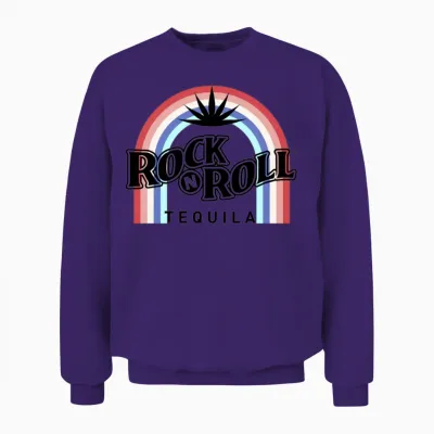 Rock N Roll Tequila Fifth Collection Unisex Sweatshirt - Purple