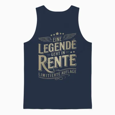 T-Shirt with Legendary Pensioners Sayings Unisex Tank Top - Navy