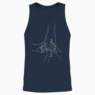 Vater Und 3 Kinderhände Vatertag Für Väter Eltern Kinder Unisex Tank Top - Navy