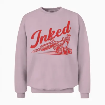Inked Tattoos Spruch Geschenk Tattoowiererin Tattoowierer Ge Unisex Sweatshirt - Light Pink