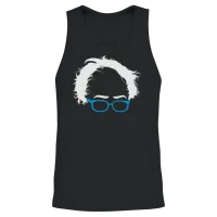 Bernie Sanders Hair Unisex Tank Top - Black – 2